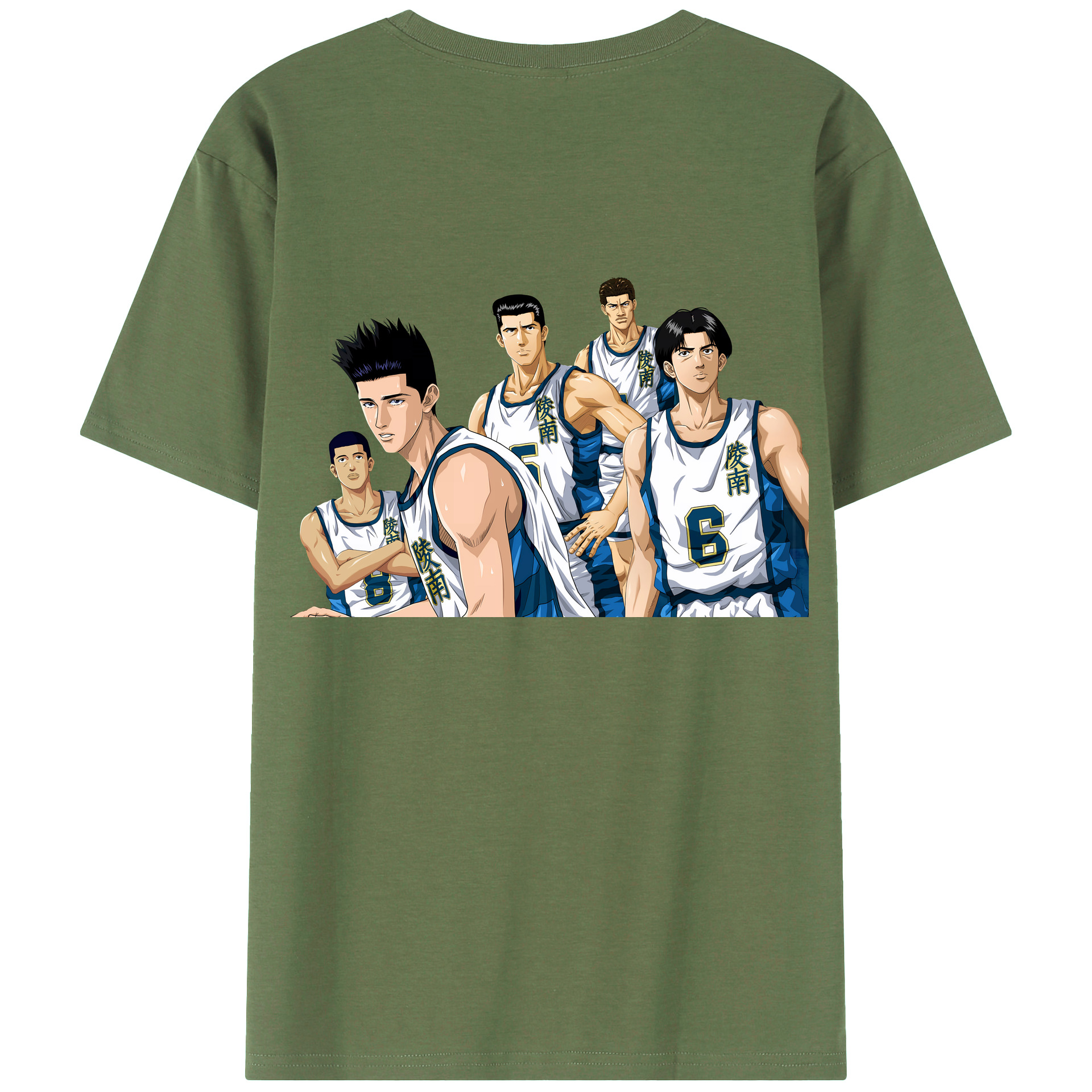 （画像用） SLAM DUNK／スラムダンク 綿100％ メンズ半袖Tシャツ（バックプリント） 通気性